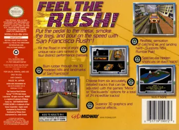 San Francisco Rush - Extreme Racing (USA) (En,Fr,De) (Rev 1) box cover back